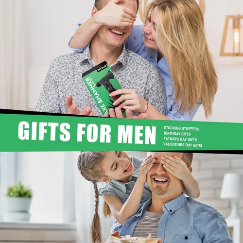 Vista 7 de Rellenos de calcetín navideño para papá, hacha multiherramienta 15 en 1, regalos de Navidad para papá, esposo, regalos de cumpleaños para hombres