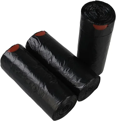Vista 5 de Bolsas de basura pequeñas con cordón de 4 galones, bolsas de basura negras, 108