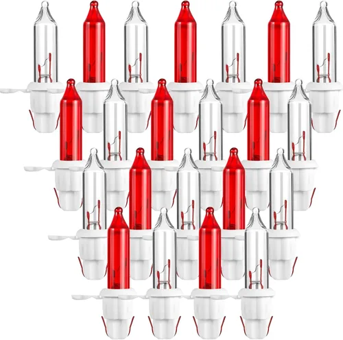 Vista 8 de Mudder 60 bombillas de repuesto para árbol de Navidad de 2.5 V, 0.425 W, bombilla de repuesto, mini cadena de luces incandescentes de alambre
