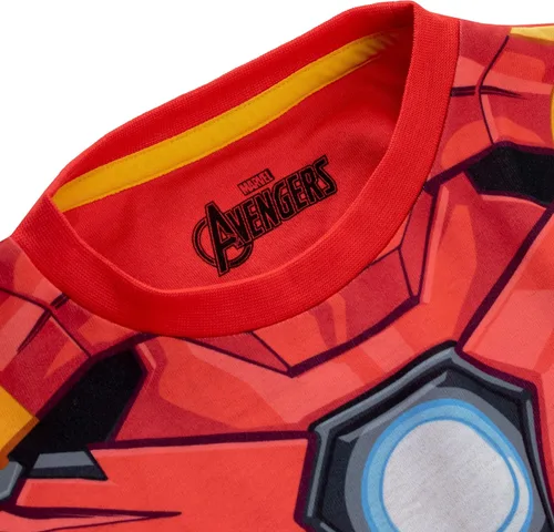 Vista 5 de Marvel Pijamas Conjuntos de pijama para niños de Hulk y Iron Man Pijamas de los Vengadores para niños Paquete de 2 pijamas de manga larga