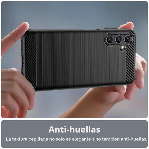 Vista 5 de Funda para Samsung Galaxy A14 5G, Galaxy A14 con protector de pantalla HD, absorción de golpes flexible de TPU parachoques de goma suave para Funda