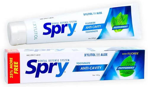 Vista 12 de Spry Pasta dental natural de xilitol de 5 onzas para adultos y niños, sin flúor, suave para blanquear y remineralizar dientes sensibles, refrescar