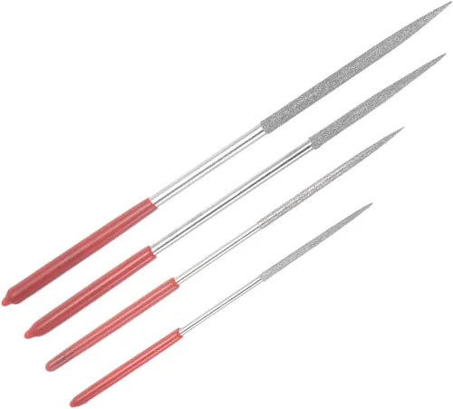 Vista 4 de uxcell Escariador de cuentas con puntas con asas de plástico rojo para ampliar agujeros, 4
