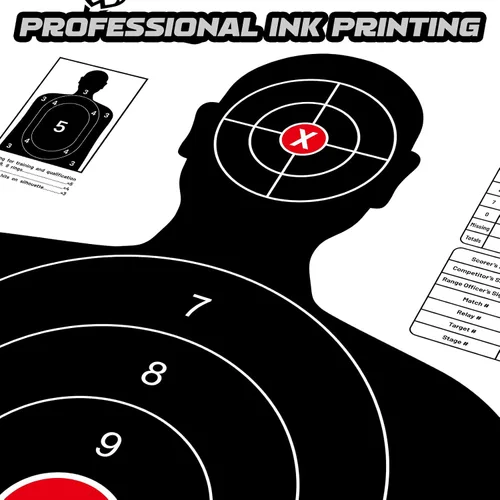 Vista 5 de Highwild Objetivo de papel de silueta de campo de tiro, 23 x 35 pulgadas, adecuado para pistolas, rifles, pistolas de aire, pistolas de aire