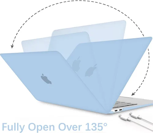 Vista 5 de B BELK Funda compatible con MacBook Air de 13 pulgadas 2022 2021 2020 2019 2018 A2337 M1 A2179 A1932 Touch ID, carcasa rígida de plástico mate