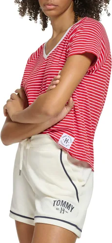 Vista 2 de Tommy Hilfiger Camiseta de rayas con dobladillo de cola de camisa para mujer