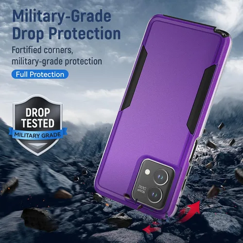 Vista 6 de Funda para Moto G Stylus 5G 2023, con protector de pantalla, [probada contra caídas de grado militar], funda protectora resistente a prueba