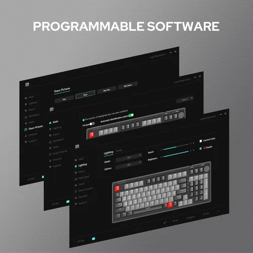 Vista 6 de EPOMAKER RT100 - Junta de 97 teclas BT5.02.4GUSB-C Teclado mecánico con pantalla de visualización personalizable, perilla, enchufe intercambiable
