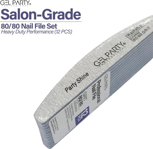 Vista 58 de GELPARTY - Limas de uñas profesionales de grano 80/80 cuadradas, paquete de 12 tablas de esmeril lavables de doble cara, grano extra grueso