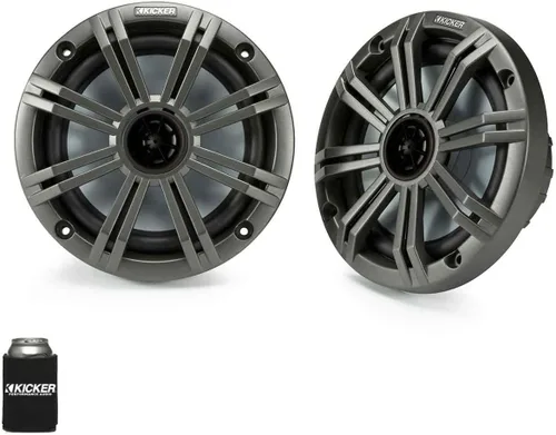 Vista 2 de KICKER Altavoces marinos de carbón de 6.5" (cantidad 8) 4 pares de altavoces de repuesto OEM Eight 6.5 in charcoal marine speakers, supplied as 4