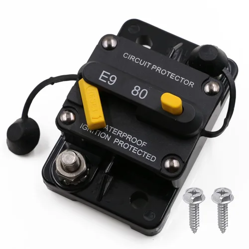 Vista 9 de Disyuntor manual de 12 V, 24 V, 15 A, reinicio manual para automóvil, RV, solar, marina, automoción, 12 voltios, 32 V CC, disyuntor de motor