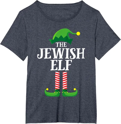 Vista 47 de Playera de pijama para fiesta de Navidad, grupo familiar a juego con elfo judío
