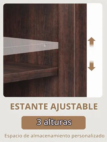 Vista 5 de HIFYOBRO Mesa auxiliar estrecha con estación de carga, diseño abatible, puertos y tomas de corriente tipo C y USB, estante ajustable para Marrón