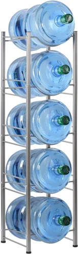 Vista 8 de LIANTRAL Soporte para jarra de agua de 5 galones, estante de agua resistente de 5 niveles, organizador de botellas de agua para oficina en casa