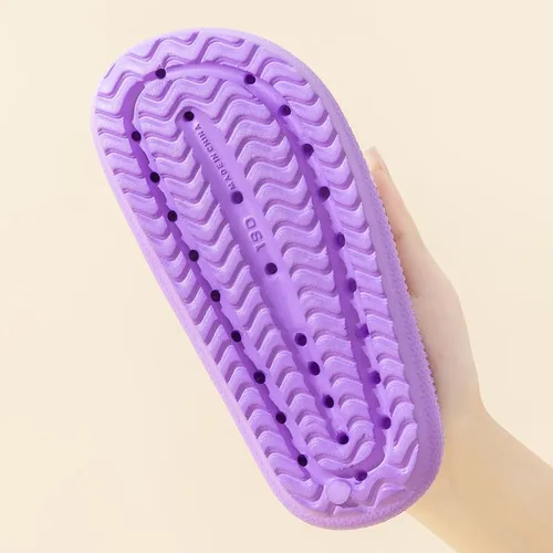 Vista 5 de yangfanQH Pantuflas de nube para niños y niñas, antideslizantes, cómodas, con suela gruesa, para ducha, baño, piscina, sandalias de verano, playa