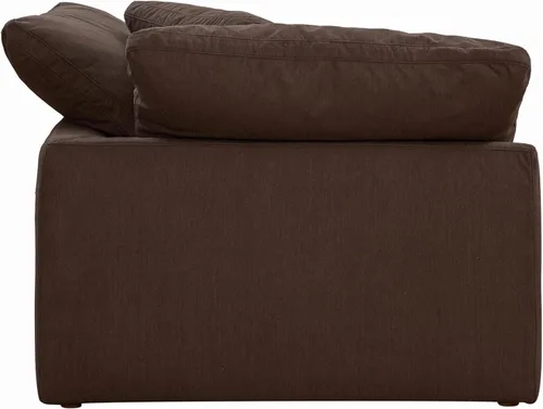 Vista 11 de Sunset Trading Contemporary Puff Collection - Sofá modular con relleno de plumón profundo, 5 piezas, a prueba de manchas, resistente al agua, marrón