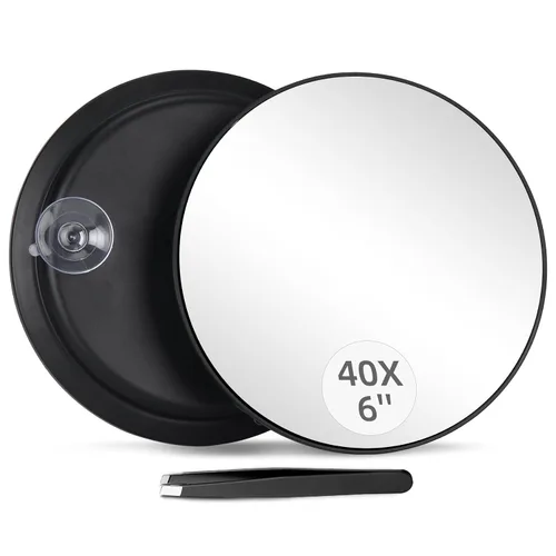 Vista 14 de Espejo de aumento 10X con 3 ventosas – Espejo de maquillaje adhesivo de 6 pulgadas con aumento 10X, espejo de maquillaje ampliado, espejo cosmético