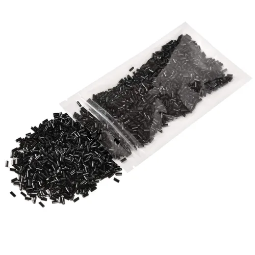 Vista 4 de 1.76 oz Italiano Fusión Queratina Pegamento Pellets Gránulos Gránulos Perlas para Uñas/I Tip Extensiones de Cabello - Negro