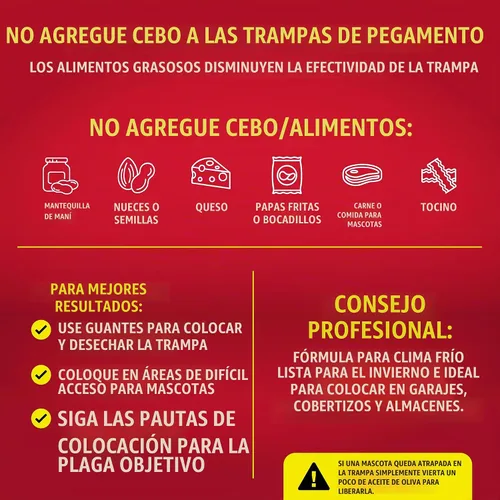 Vista 5 de Catchmaster -6 trampas de pegamento resistentes a la congelación para ratones e insectos, para interiores para el hogar, bandeja adhesiva