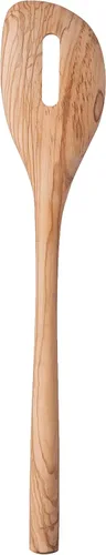 Vista 2 de Tovolo Cuchara de madera ranurada, utensilio de cocina de madera de olivo para cocinar y servir, spoodle de madera natural con agarre cómodo