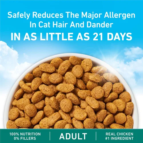 Vista 6 de Purina ONE LiveClear - Comida seca para gatos con reducción de alérgenos con pollo real como ingrediente principal - Bolsa de 3 libras