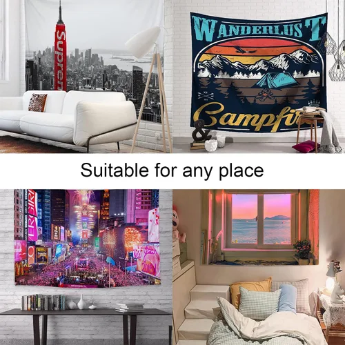 Vista 4 de LEECUM Tapiz personalizado, añade tu diseño para colgar en la pared como arte de pared, boda, fiesta de cumpleaños, cortina de fotos personalizada