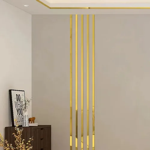 Vista 7 de 15 calcomanías de pared de espejo, azulejos acrílicos autoadhesivos, calcomanías extraíbles para marcos de pared/borde de papel tapiz/líneas