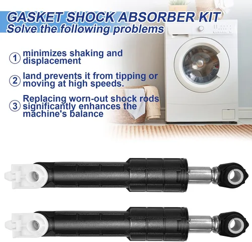Vista 7 de WH01X20826 Kit de amortiguador de arandela (4 amortiguadores y 4 pines) apto para GE General Electric, arandelas Kenmore reemplaza WH01X10343