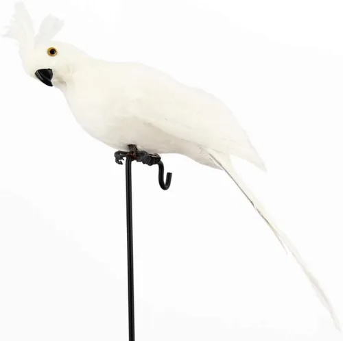 Vista 12 de LWINGFLYER Loro Artificial Verde de Tamaño Real con Plumas de Espuma, Pájaros Guacamayo para Decoración de Disfraces, Ornamento de Hombro