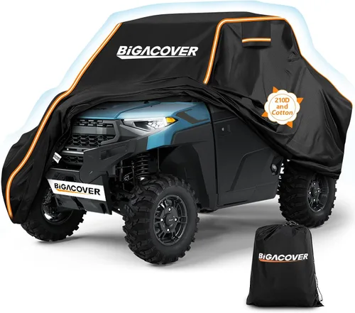 Vista 9 de Funda UTV de 2 plazas para Can am Maverick X3/Yamaha YXZ 1000R/RZR Pro XP con tiras reflectantes, resistente al viento, impermeable, para todo tipo