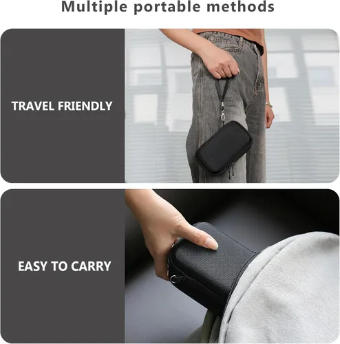 Vista 6 de Funda de transporte para cámara compacta Sony RX100 VII/ RX100 VI/ RX100 V/ RX100 IV/ RX100 III Premium Compact Camera, bolsa de viaje con bolsillo