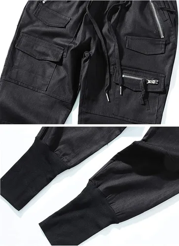Vista 3 de MOKEWEN Pantalones deportivos tipo harén tipo cargo para hombre