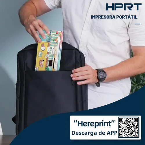 Vista 7 de HPRT Impresora portátil inalámbrica - Impresora térmica Bluetooth para Negro