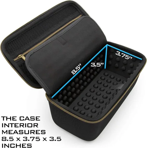 Vista 5 de CASEMATIX Estuche de peluquería para cortapelos, timbres para el cabello, recortadoras, delineador de acabado en T, estuche de viaje