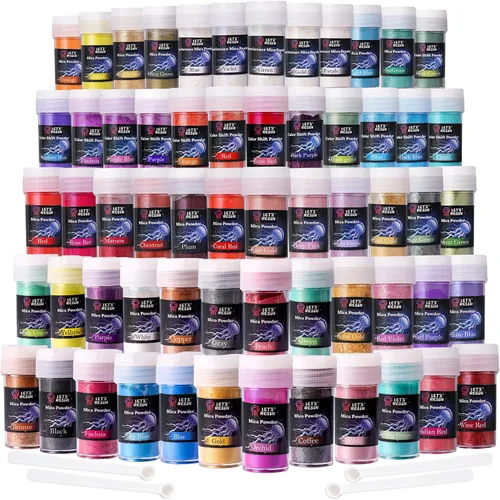 Vista 7 de LET'S RESIN Polvo de mica de 36 colores, polvo de pigmento de mica para resina epoxi/resina UV, colorante natural para fabricación de jabón/velas