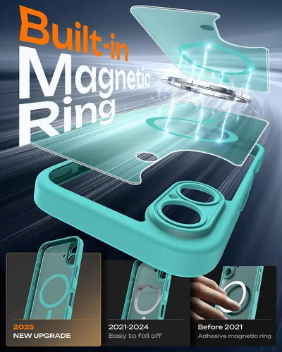 Vista 617 de TOCOL Funda para iPhone 11, compatible con Magsafe, protección completa de cámara, imanes integrados, protección contra caídas, funda translúcida
