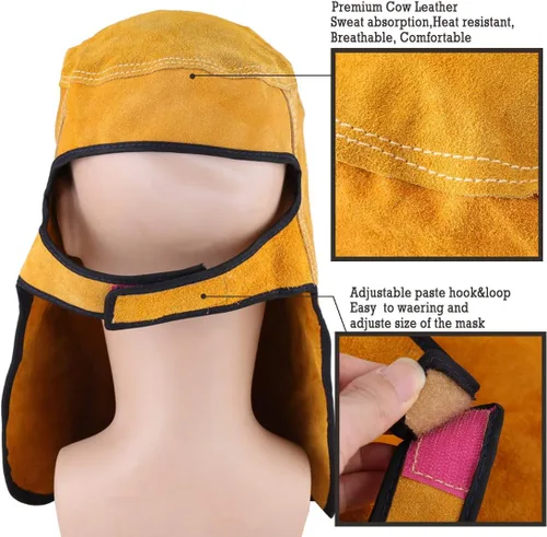 Vista 2 de Casco de soldadura, duradero, de buena calidad, resistente al calor, transpirable, máscara de protección con lente de protección completa