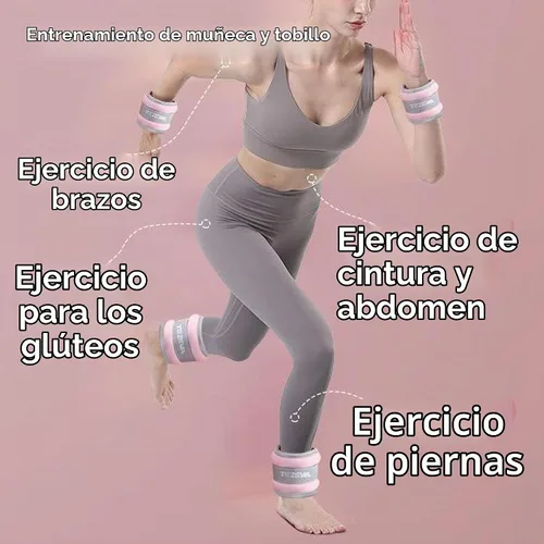 Vista 6 de 1 par de pesas ajustables de muñeca para hombres y mujeres de 0.66 libras, para yoga, caminar, aeróbicos, ejercicio de baile y otros ejercicios