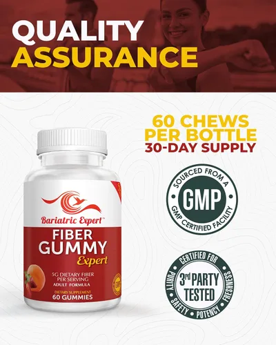 Vista 4 de Bariatric Expert Fiber Vitamin – Suplemento dietético de fusión rápida para adultos después de la cirugía bariátrica, 60