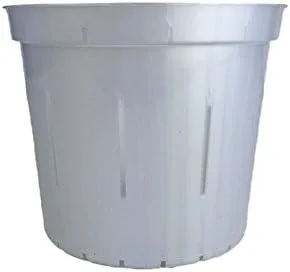 Vista 4 de Macetas de orquídea transparente ranuradas de 3 pulgadas, paquete de 6 (1, perla blanca)