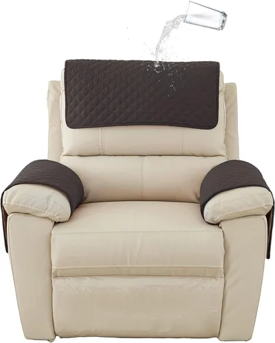 Vista 11 de XMAYODS Funda impermeable para sillón con reposabrazos, fundas antideslizantes para sofá y reposacabezas, fundas para respaldo, fundas para sillón