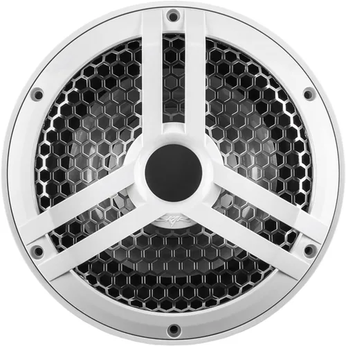 Vista 2 de Skar Audio SKM8WD2 8" 500W Max Power Dual 2 Ohm Marine Subwoofer (blanco)