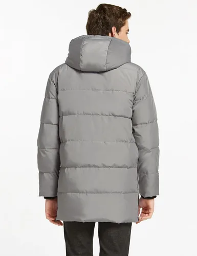 Vista 2 de Orolay Chaqueta gruesa de invierno con capucha para hombre con 6 bolsillos