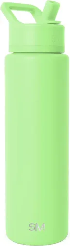 Vista 53 de Simple Modern botella de agua con tapa con pajita, termo de acero inoxidable con aislamiento al vacío, reutilizable, sin BPA, sin fugas