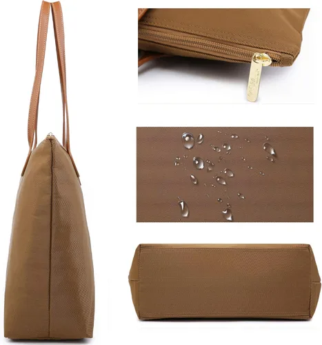 Vista 3 de NNEE Bolso de nylon ligero resistente al agua del bolso de mano, Oro
