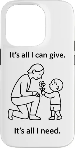 Vista 17 de Child Giving Flower to Parent Minimal Symbolic Love Design Case for iPhone 16