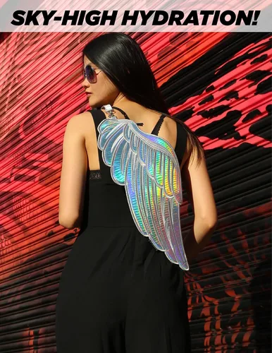 Vista 5 de Fydelity Quiver Wings - Mochilabandolera cruzada para mujer, bolsa de festival para mujer, bolsa de rave, bolsa cruzada retro, linda riñonera
