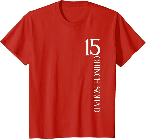 Vista 99 de Quince Squad Quinceanera 15th Birthday - Camiseta de quinceañera para niñas Asphalt Grey