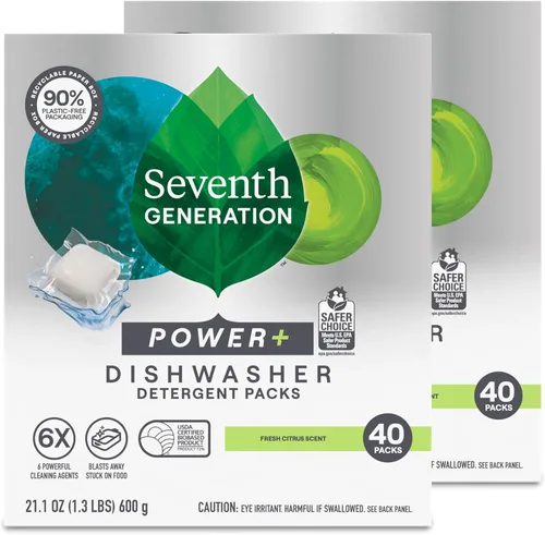 Vista 7 de Seventh Generation Power Plus Detergente automático para lavavajillas 15 unidades, 7.9 oz