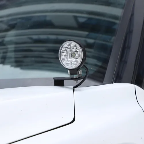 Vista 5 de Kit de soporte de montaje de luz LED para capó de automóvil compatible con Toyota Tundra 2022-2026, bisagras de capó de zanja, soporte de luz
